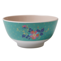 Flowers & Small Dotty Print Melamine Bowl Rice DK